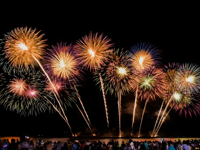 Iles Sanguinaires avec un Feu d'artifice