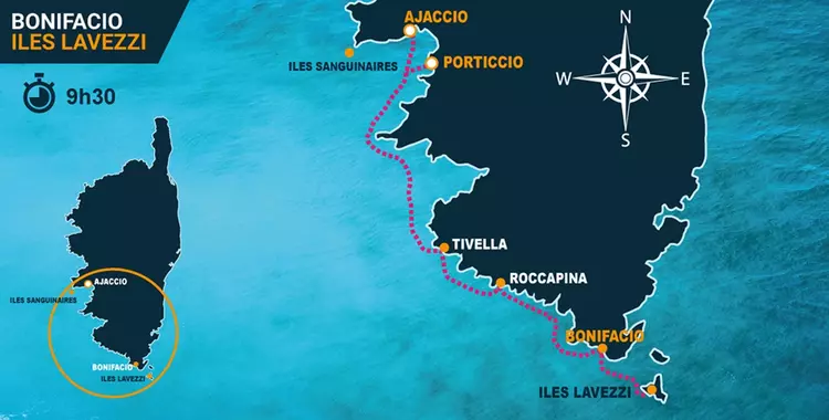 Itinéraire Bonifacio & Iles Lavezzi
